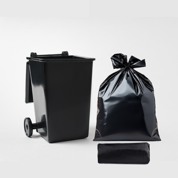 Nasco Black Garbage Liner Bags for Dustbins – 5 Sizes | Heavy-Duty | 1 KG Pack