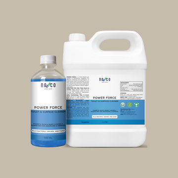 Nasco Power Force Toilet & Surface Cleaner – Thick Bleach Gel | 500Ml-10Litre