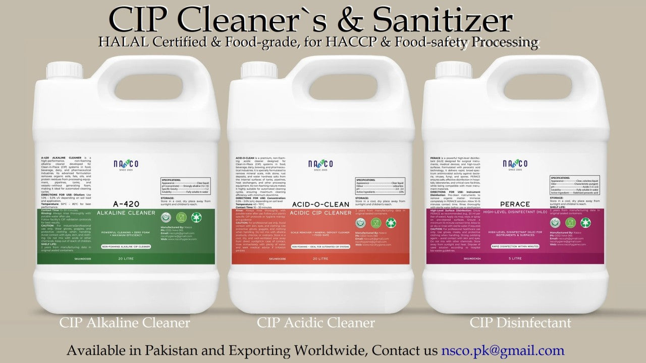 CIP Cleaner`s & Sanitizer (Cleaning-In-Place Chemicals)