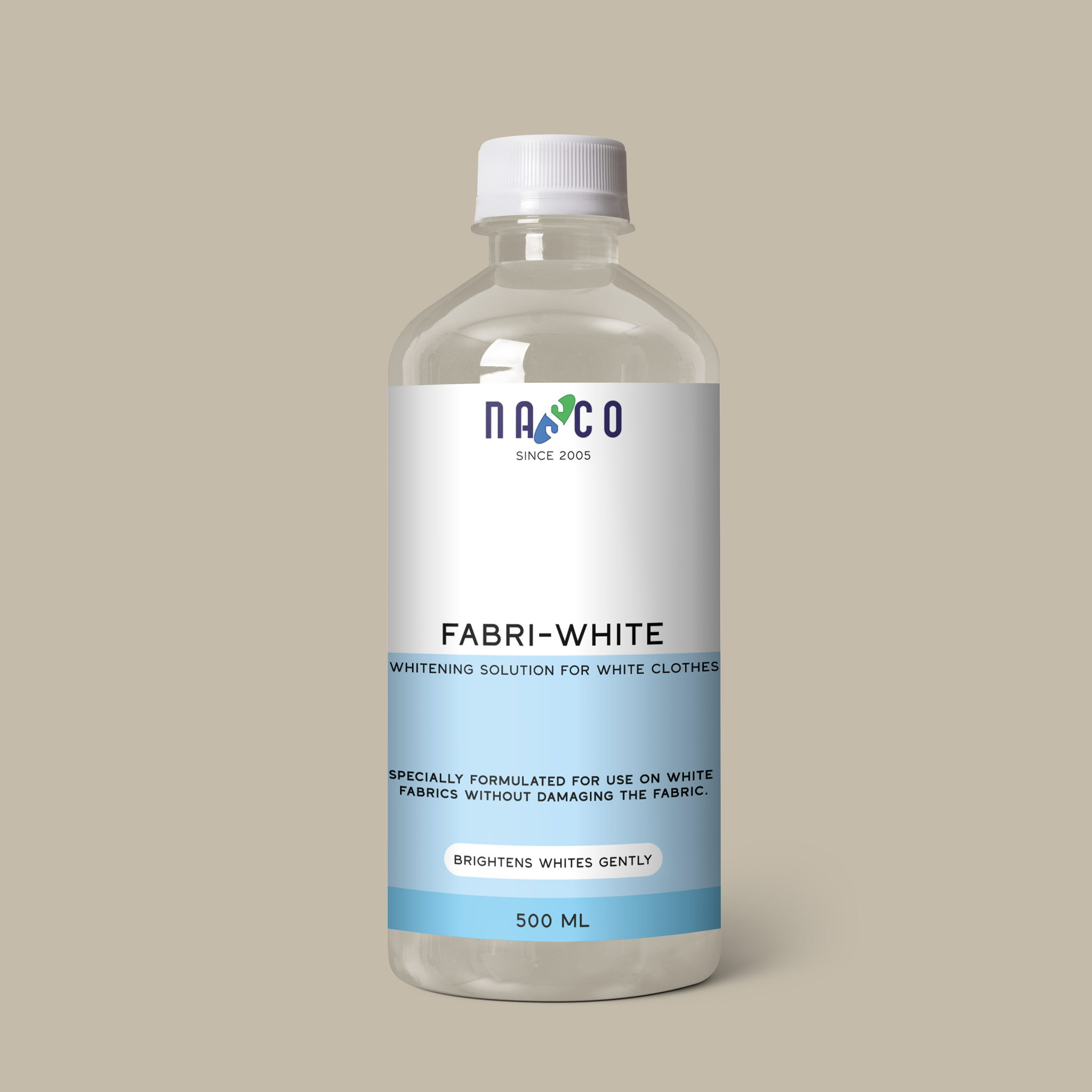Nasco Fabri-White Whitening Solution for White Clothes | 500 ML
