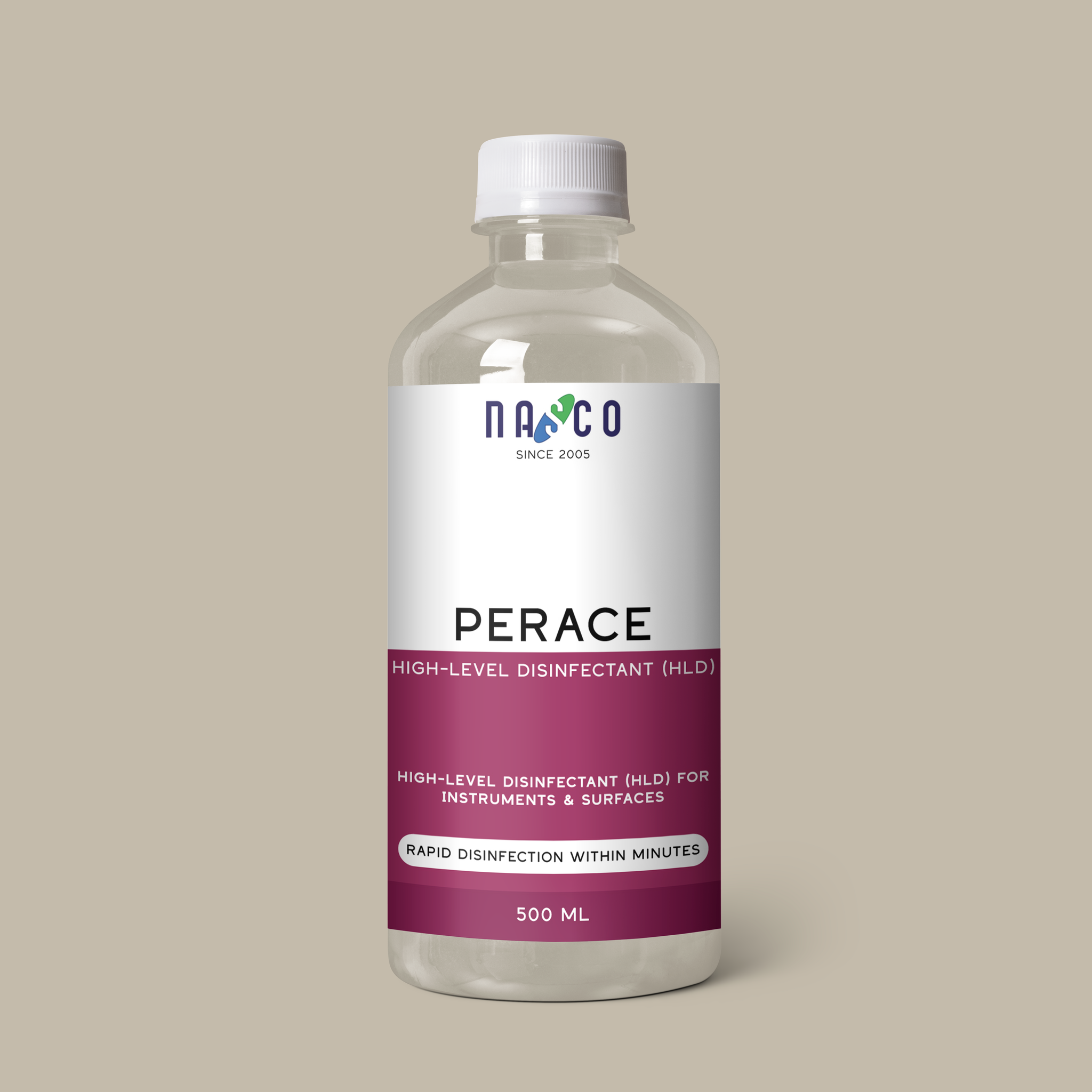 Nasco PERACE High-Level Disinfectant (HLD) for Instruments & Surfaces | 500 Ml