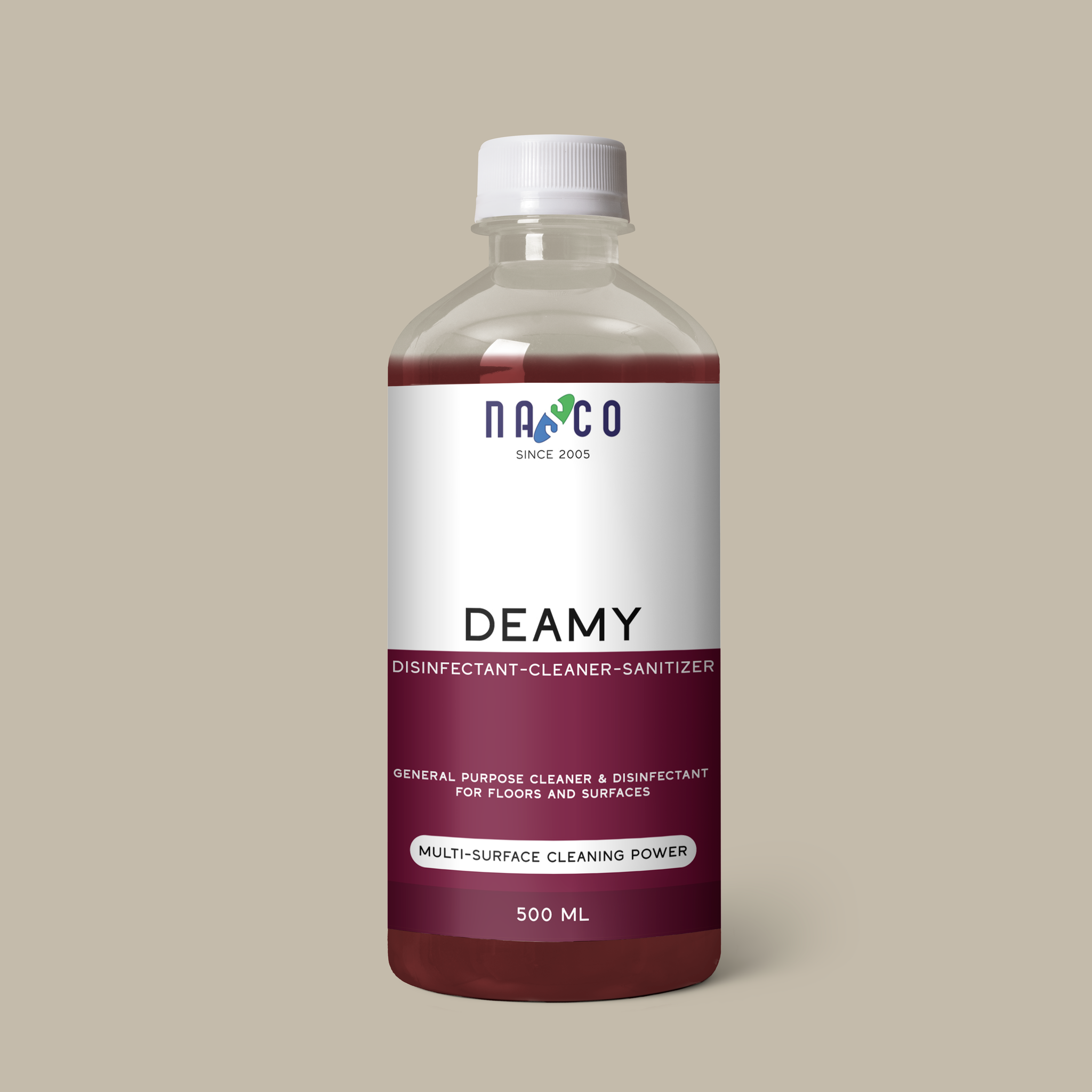 Nasco Deamy General Purpose Cleaner & Disinfectant for Floors and Surfaces | 500Ml