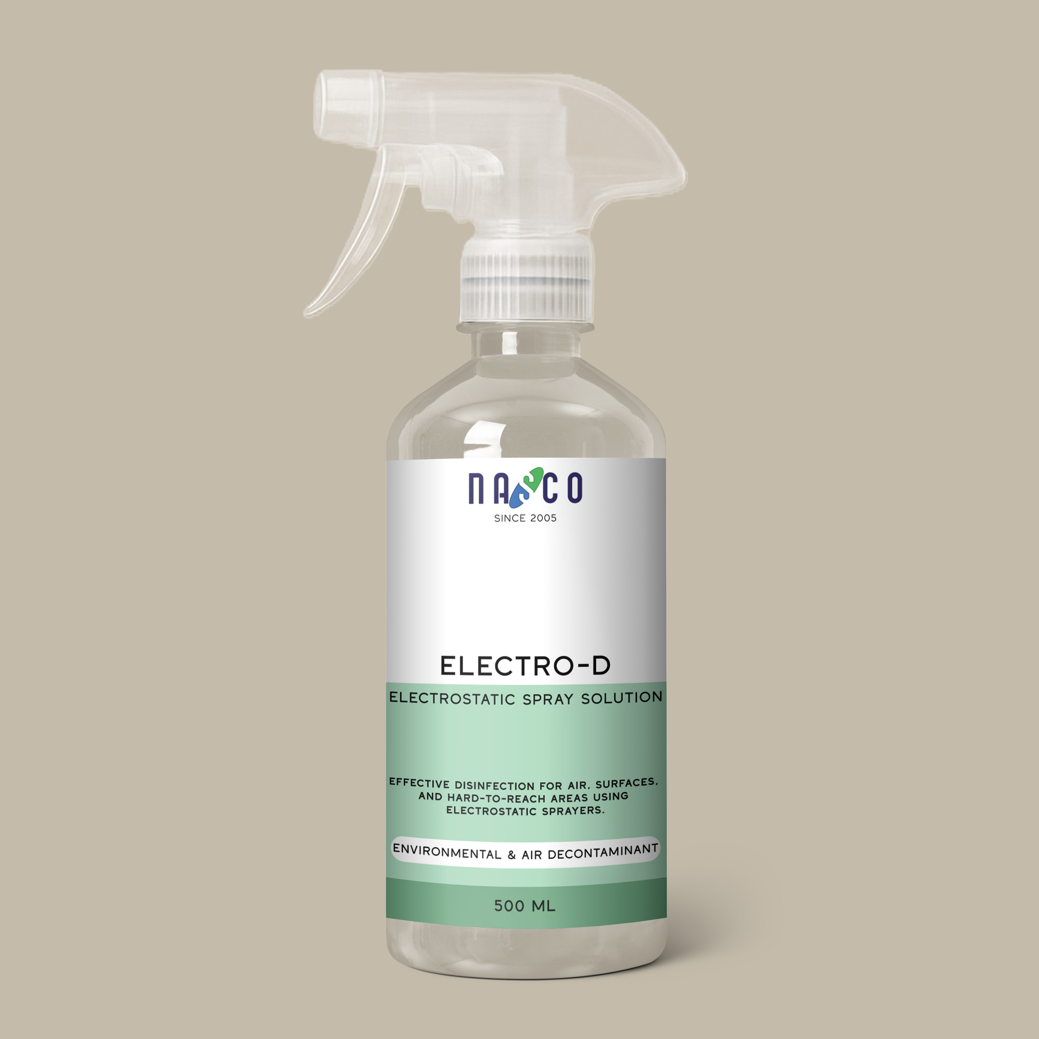 Nasco Electro-D Electrostatic Spray Solution – Environmental & Air Decontaminant | 500Ml