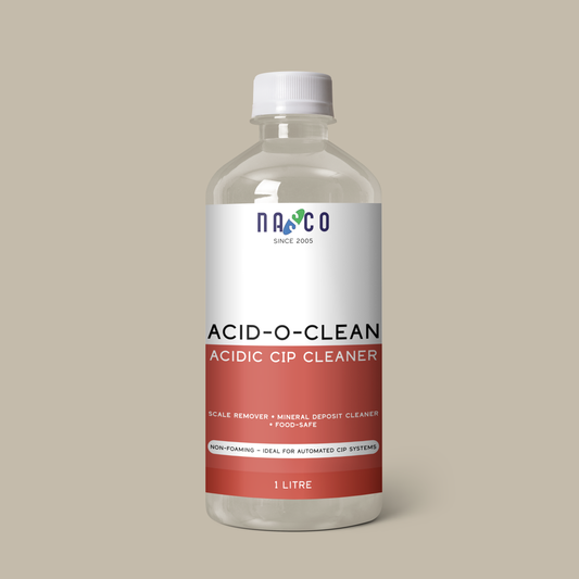 Nasco Acid-O-Clean - Non-Foaming Acidic CIP Cleaner | 1Litre-10Litre